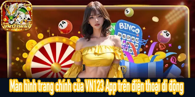 Giao diện trang chính VN123 App trên điện thoại di động