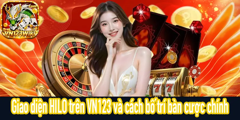 Giao diện HILO trên VN123 với các khu vực cược chính